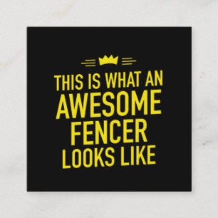 Carte D'appel Awesome fencer ressemble à drôle de clôtures ar