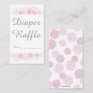 Carte D'appel baby shower floral simple fille couche botanique