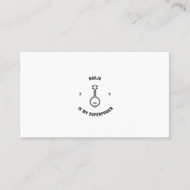 Carte D'appel Banjo est ma superpuissance (Devant)