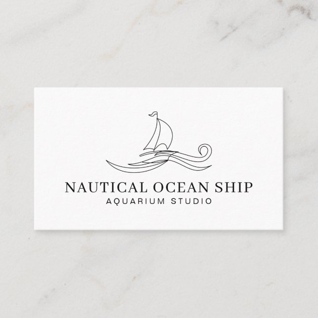 Carte D'appel Bateau Navire Naustique Mer Océan (Devant)