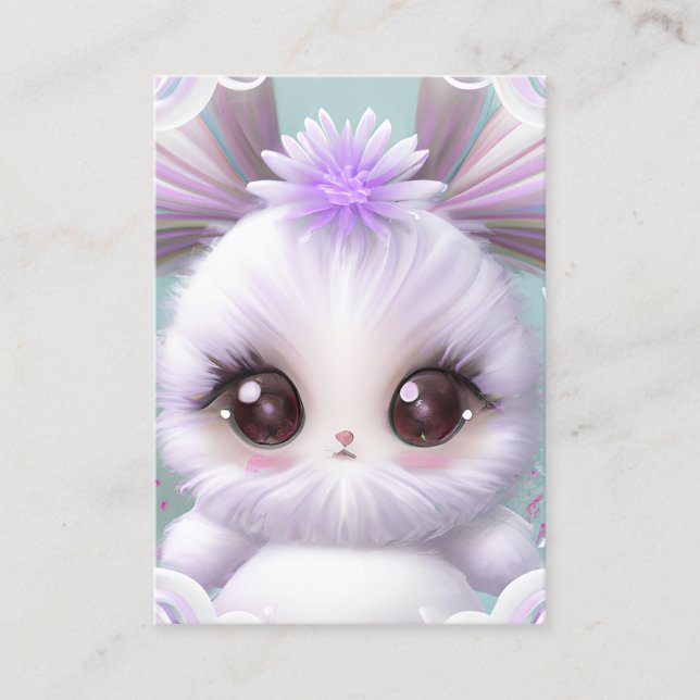 Carte D'appel Bébé mignon lapin graphique (Devant)