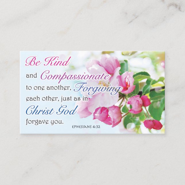 Carte D'appel Bible Verse Cards, Religious Motivational, Be Kind (Devant)