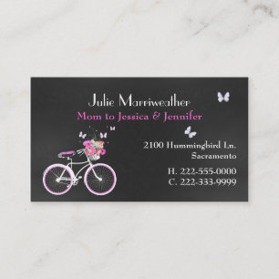 Carte D'appel Bicycle Custom Mommy Card de jolie Madame