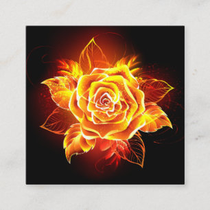 Carte D'appel Blooming Fire Rose