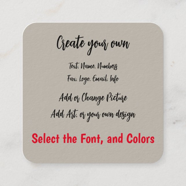 Carte D'appel Bonjour, j'étais ici (Call me Card) (Dos)