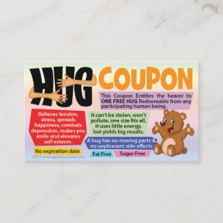 Carte D'appel Bons de câlins gratuits - Cadeau pour femme, mari,
