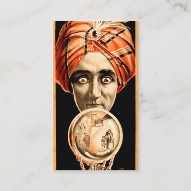 Carte D'appel Boule de cristal de caisson Fortune (Devant)