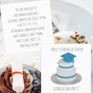 Carte D'appel Budget High School Graduation Party Mini Invitatio