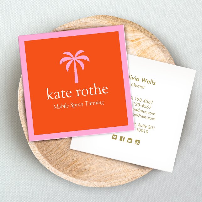 Carte D'appel Cal de bronzage en vaporisateur mobile Tropical Pi (Créateur téléchargé)