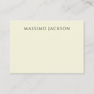 Carte D'appel Calligraphie chic simple de couleur beige au nom p