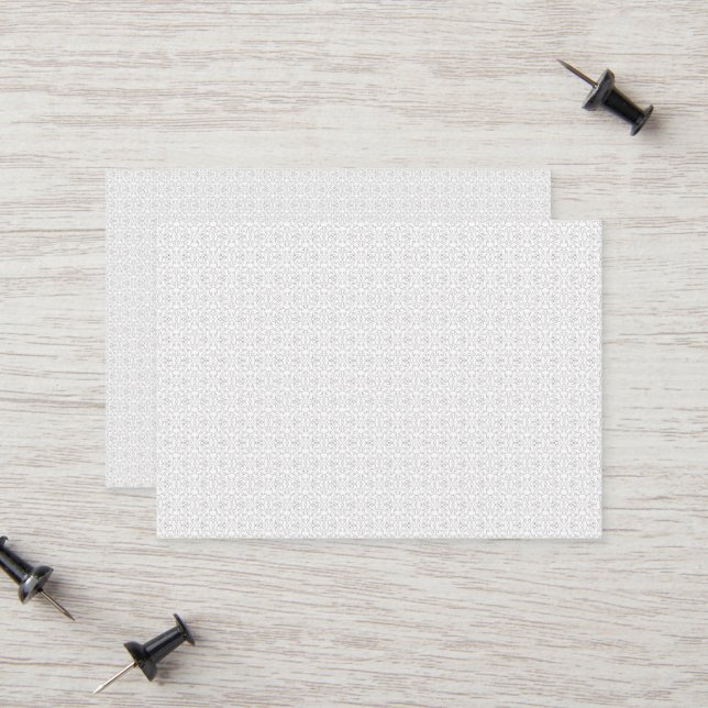 Carte D'appel Carreaux Géométriques Gris Clair (Devant/Arrière en situation)