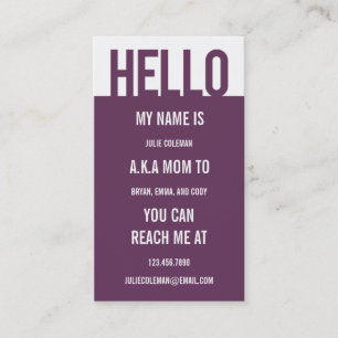 Carte d'appel/carte d'appel Décontractée Hello M
