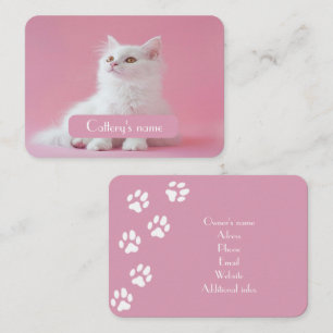 Carte D'appel Catalogue photo et texte rose personnalisé