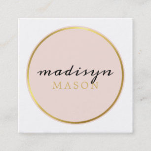 CARTE D'APPEL cercle bordure chic or rose