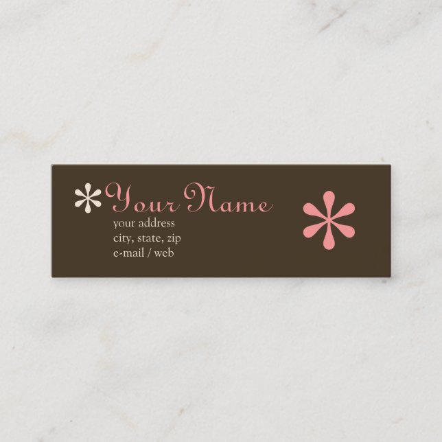 Carte D'appel Chocolat de mod et télécarte rose (Devant)