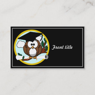 Carte D'appel Chouette de diplôme drôle avec Casquette et diplôm