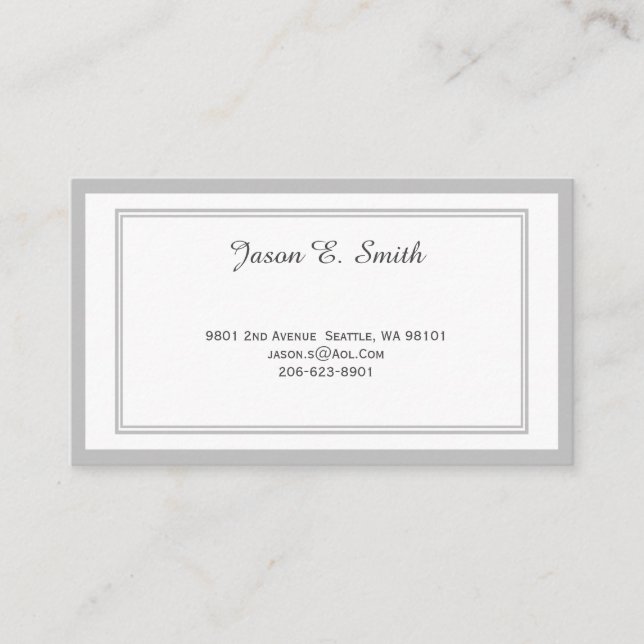 Carte D'appel Classic Bordered Calling Card (Devant)