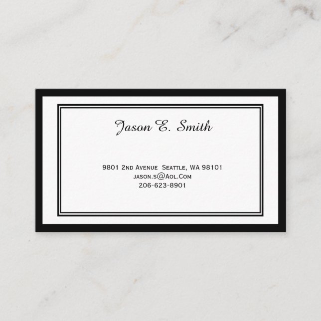 Carte D'appel Classic Bordered Calling Card (Devant)