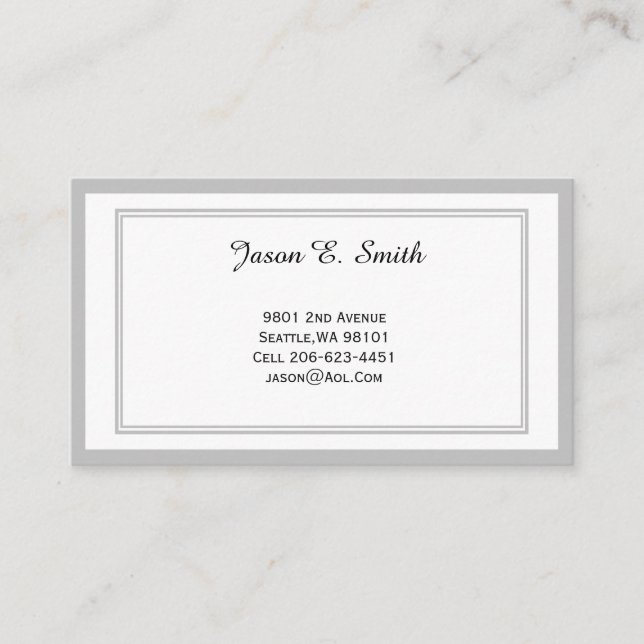 Carte D'appel Classic Bordered Calling Card (Devant)
