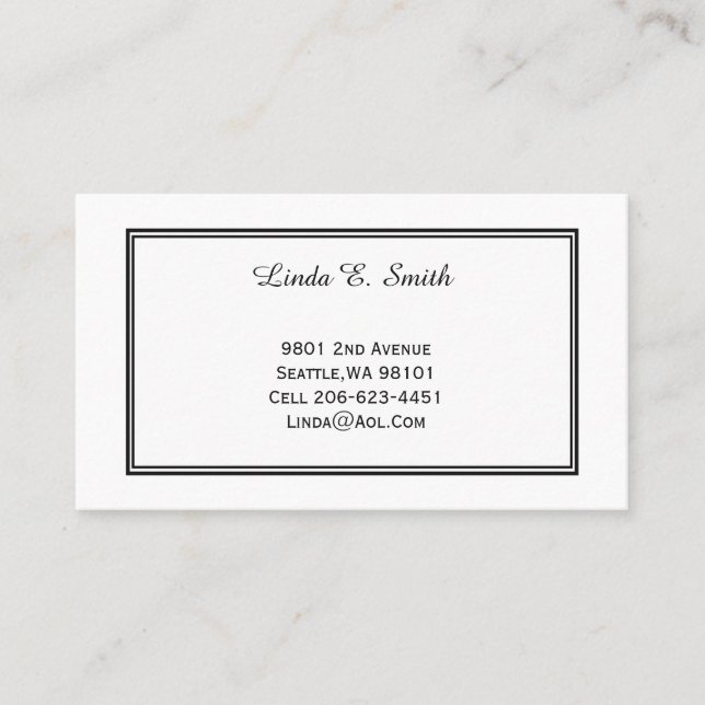 Carte d'appel classique (Devant)