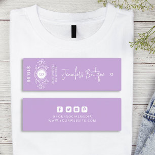 Carte D'appel Clothing Tags Small Business Purple Price Tags
