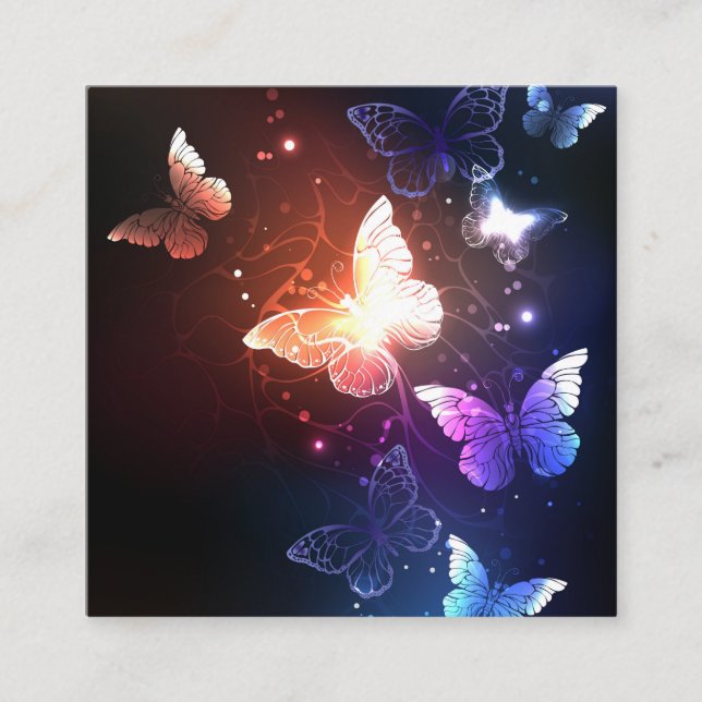 Carte D'appel Clowing Night Butterflies (Devant)