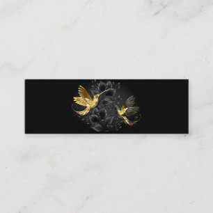 Carte D'appel Colibri noir et or