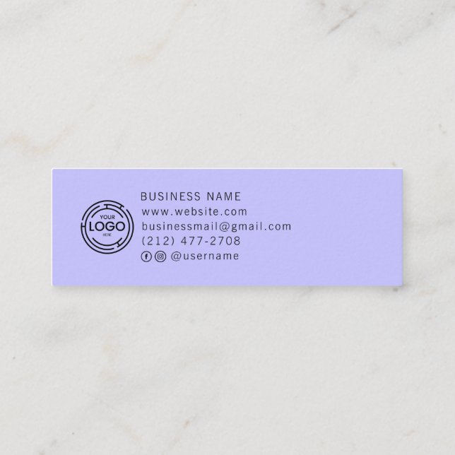 Carte D'appel Collection de boucles d'oreilles bleues simples av (Dos)