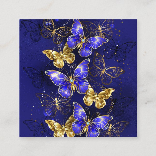 Carte D'appel Composition avec papillons Sapphire (Devant)
