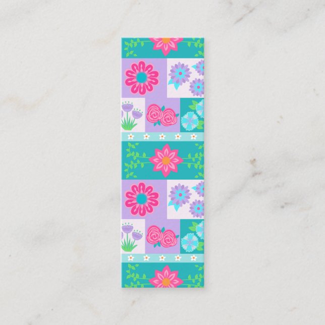 Carte D'appel Conception de fleurs vibrantes en fleurs (Devant)