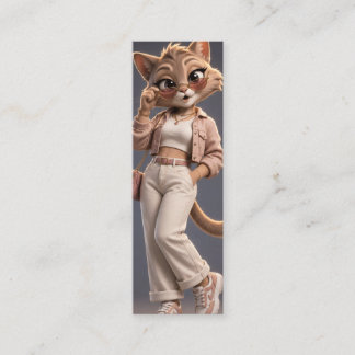Carte D'appel Conception de personnage de chat animé 3D chic et