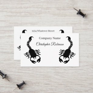 Carte D'appel Conception Scorpion Noir