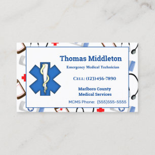 Carte D'appel Contact EMS/EMT