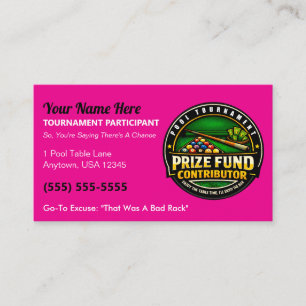 Carte D'appel Contributeur drôle au fonds de prix du tournoi de