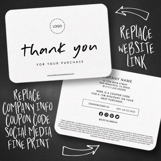 Carte D'appel Coupon Promo simple et personnalisé moderne (Créateur téléchargé)