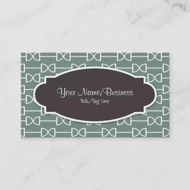 Carte D'appel D-Ring Snaffle Horse Bit en Olive Business (Devant)