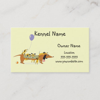 Carte D'appel Dachshund Kennel-Mom and Pups
