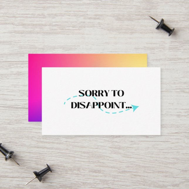 Carte D'appel Déçu (Devant/Arrière en situation)