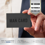 Carte D'appel Demander Groomsman Funny Man Card noir sur noir<br><div class="desc">La Groomsman Card ou Man Card est une façon amusante de demander à votre marié ou meilleur homme de se tenir avec vous le jour de votre mariage. Entièrement personnalisable pour le message que vous voulez partager. Il suffit de cliquer sur le bouton "PERSONNALISER" pour commencer à éditer. 🌺 ✨...</div>