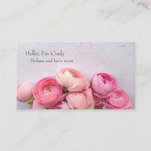 Carte D'appel Des fleurs roses sur une mère en papier fait main