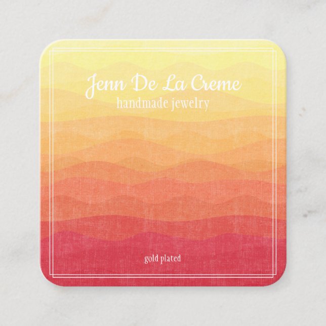 Carte D'appel Écran de bijoux en blanc Desert Sky (Devant)