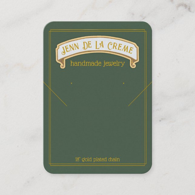 Carte D'appel Écran de bijoux vert Sahara Nights (Devant)