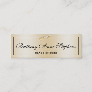 Carte D'appel Elegant Rose Gold Diploma Nom Card Insert