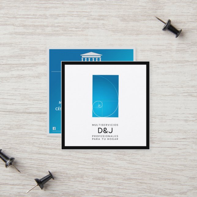 Carte D'appel Elegante  y bellísima tarjeta de presentación. (Devant/Arrière en situation)