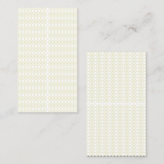 Carte D'appel Elevez votre espace avec blanc et or géométrique (Devant / Derrière)