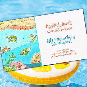 Carte D'appel Enfants d'été mignons