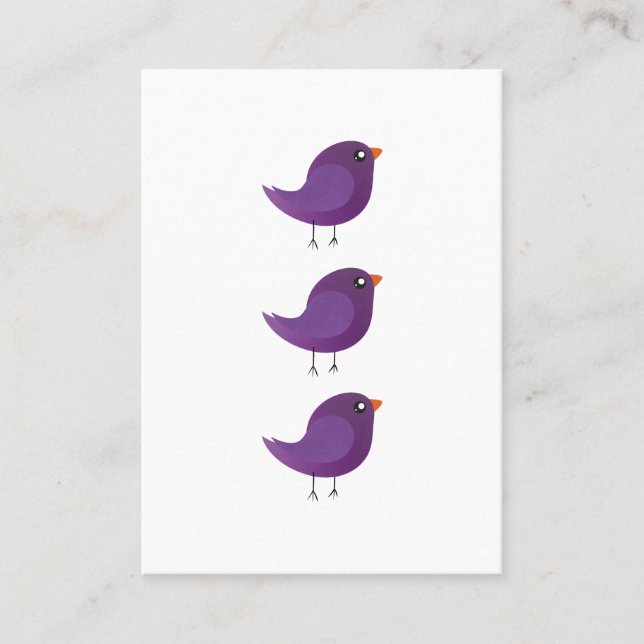 Carte D'appel Enfants mignonette birdy (Devant)