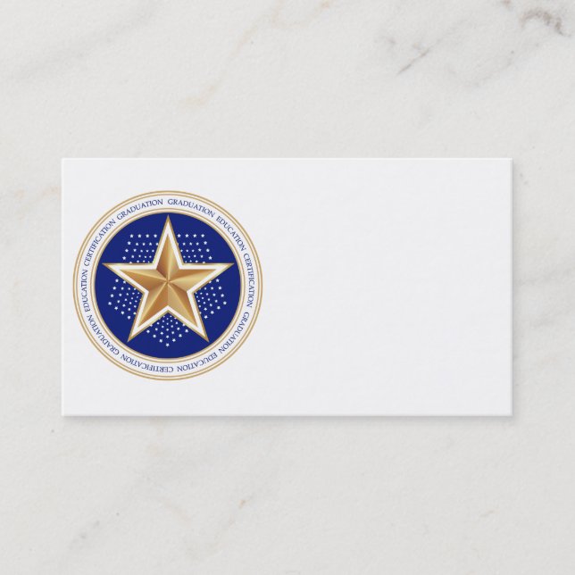 Carte D'appel étoile de graduation (Devant)