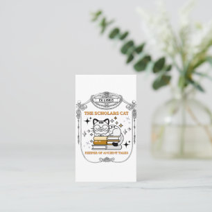 Carte D'appel Ex Libris Chat Scolaire Dark Academia