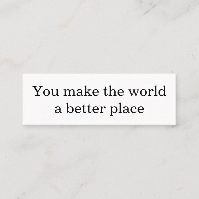 Carte D'appel Faire une différence (Devant)